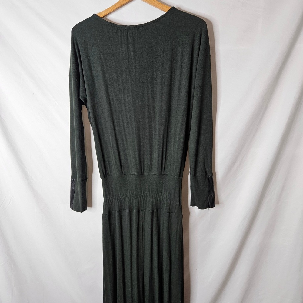 Anthropologie Bordeaux Dolman Sleeve Drape Maxi Dress‎ in Moss sz XL - Picture 7 of 8
